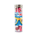 Large Gourmet Plastic Candy Tube w/ Candy Hearts